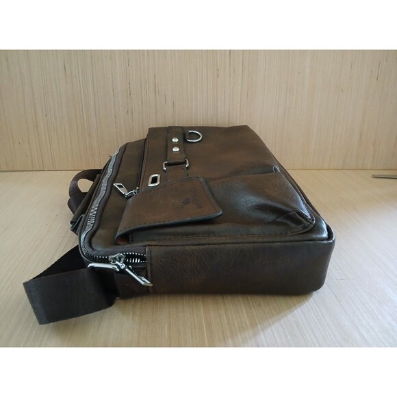 WEIXIER Unisex Messenger Shoulder Bag Work Business Crossbody Strap Faux Leather - Picture 9 of 14